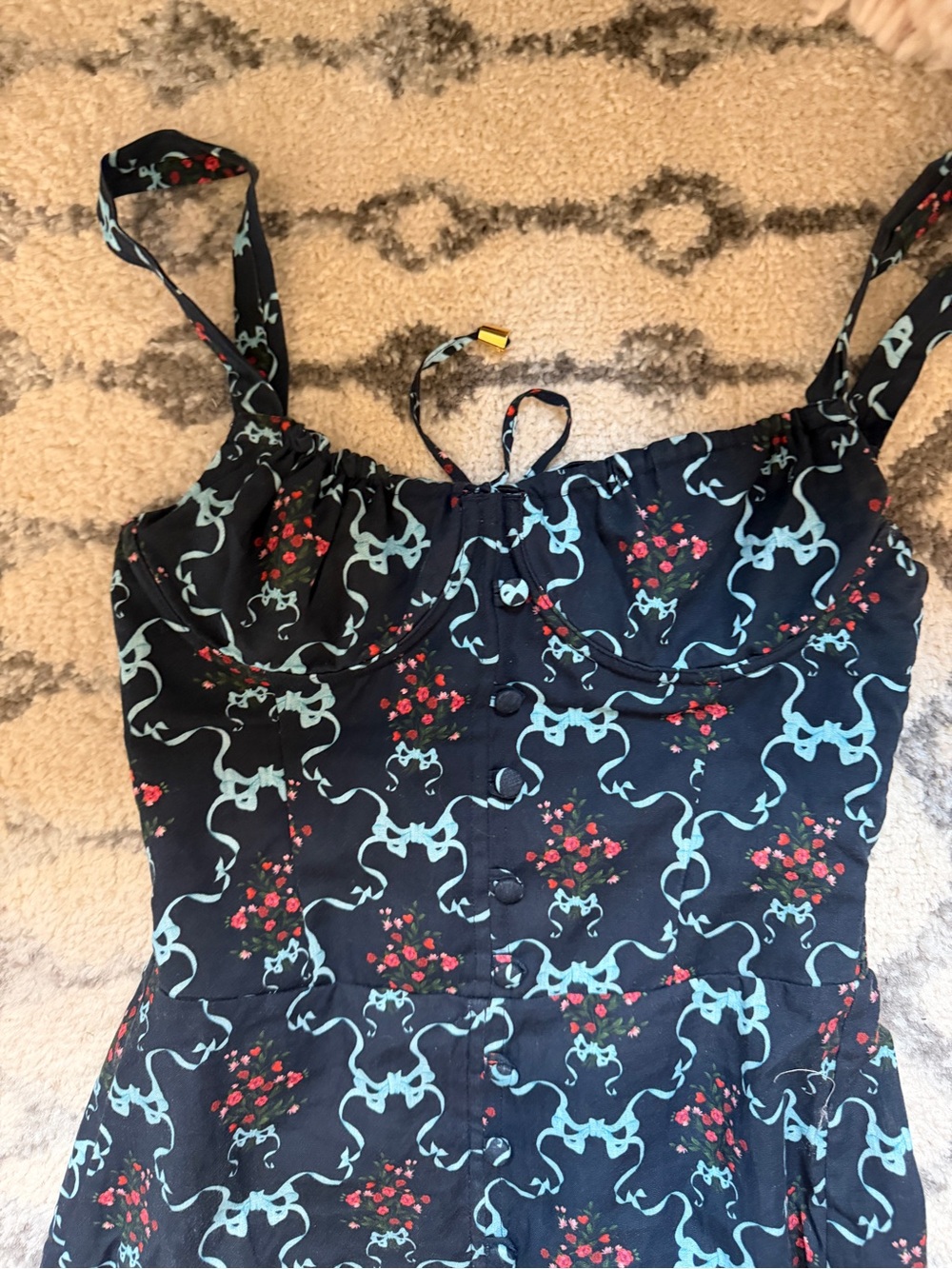 Carola Cherish Cotton Maxi Sundress Agua Bendita - Picture 5 of 6